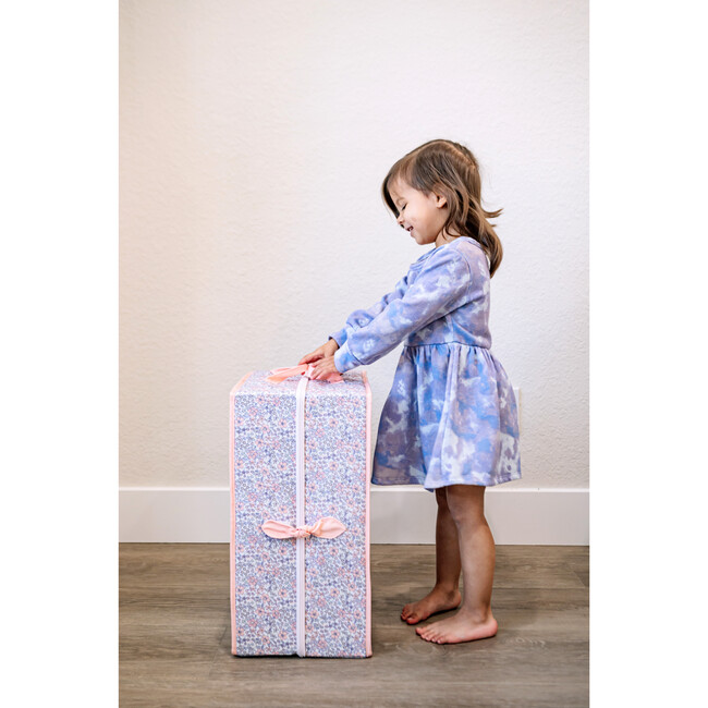 Floral Doll Case, Pink - Doll Accessories - 7