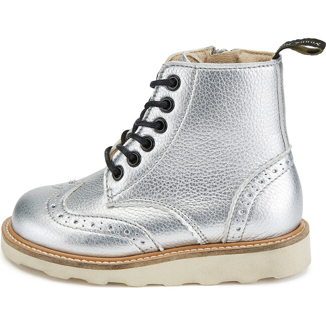 Sidney Vegan Synthetic Leather, Silver