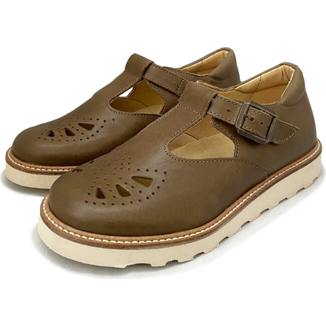 Rosie Leather, Dry Pine - T-Straps - 1