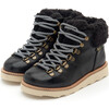 Eddie Fur Leather, Black - Boots - 1 - thumbnail