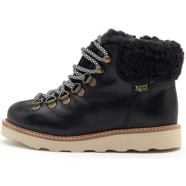 Eddie Fur Leather, Black - Boots - 2