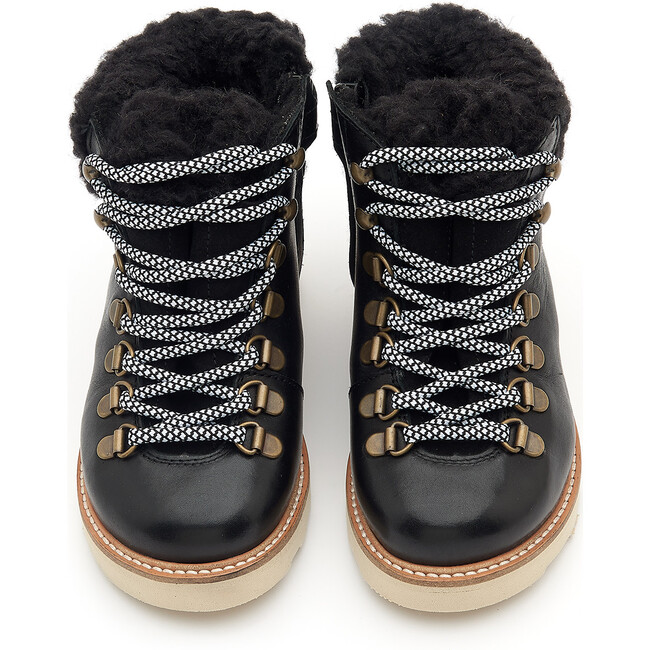 Eddie Fur Leather, Black - Boots - 3