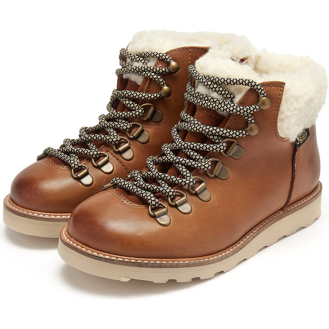 Eddie Fur Leather, Tan Burnished - Boots - 1