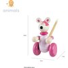 Orange Tree Toys Pink Mouse Push Along - Push & Pull - 3