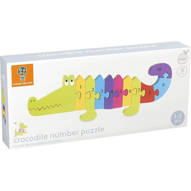 Orange Tree Toys Crocodile Number Puzzle - Push & Pull - 4