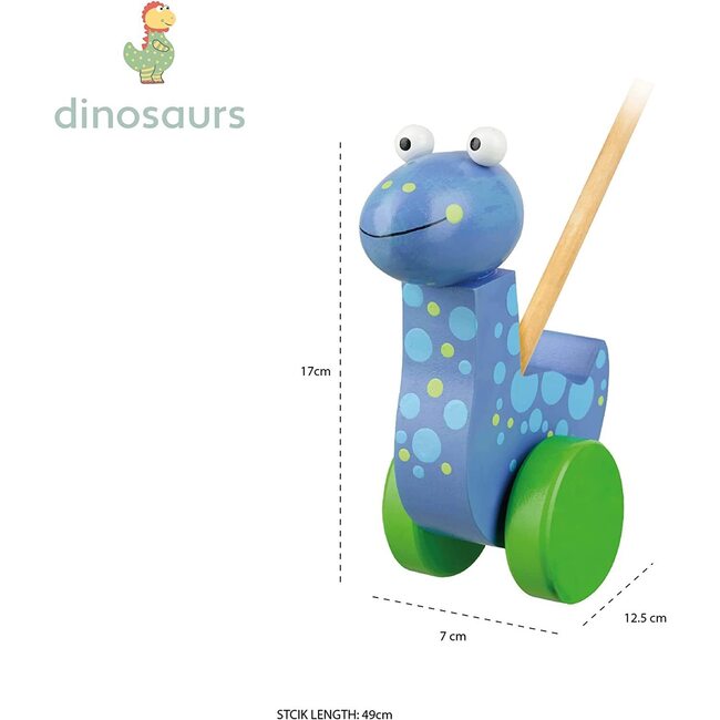 Orange Tree Toys Dinosaur Push Along - Push & Pull - 4