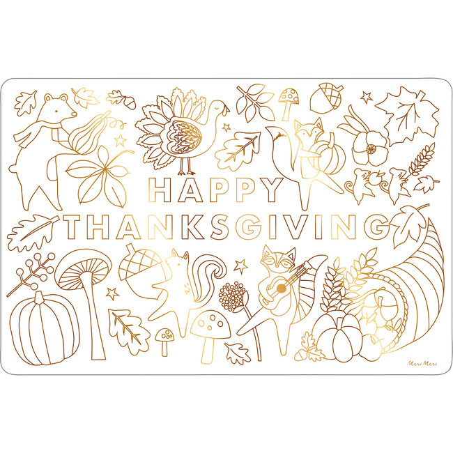 Thanksgiving Coloring Placemats - Party - 4