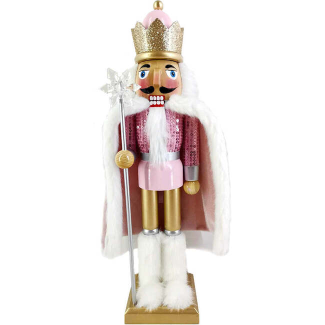 Luxury Nutcracker King with Pink Cape