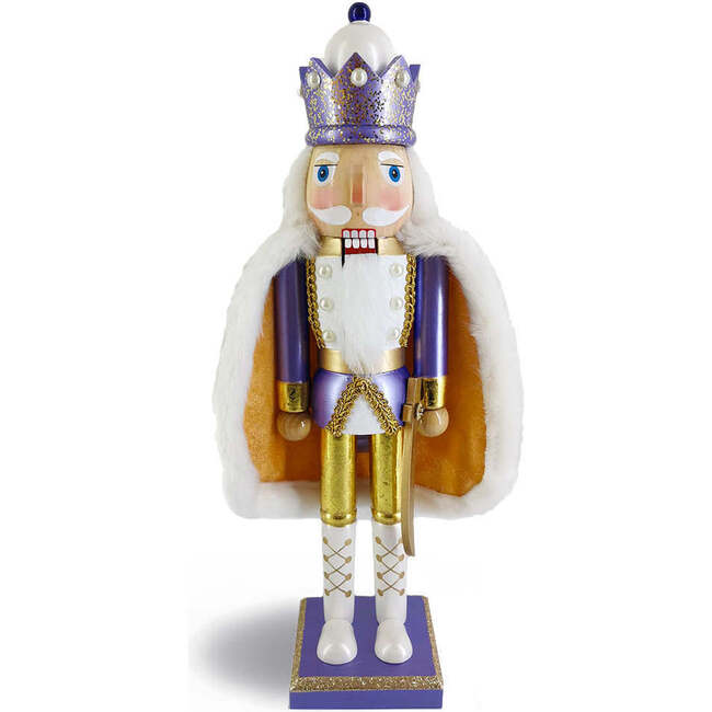 Fancy Periwinkle Blue and Gold King Nutcracker