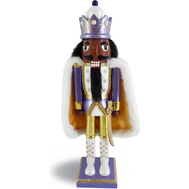 Fancy Periwinkle African American King Nutcracker - Nutcrackers - 1