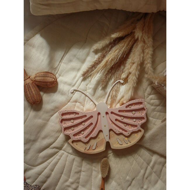 Butterfly Lamp, Strawberry Cream - Lighting - 4