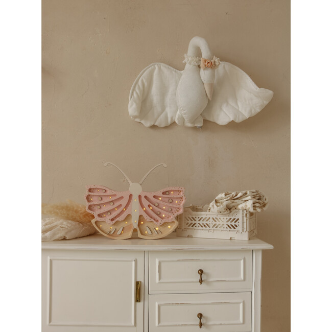 Butterfly Lamp, Strawberry Cream - Lighting - 7
