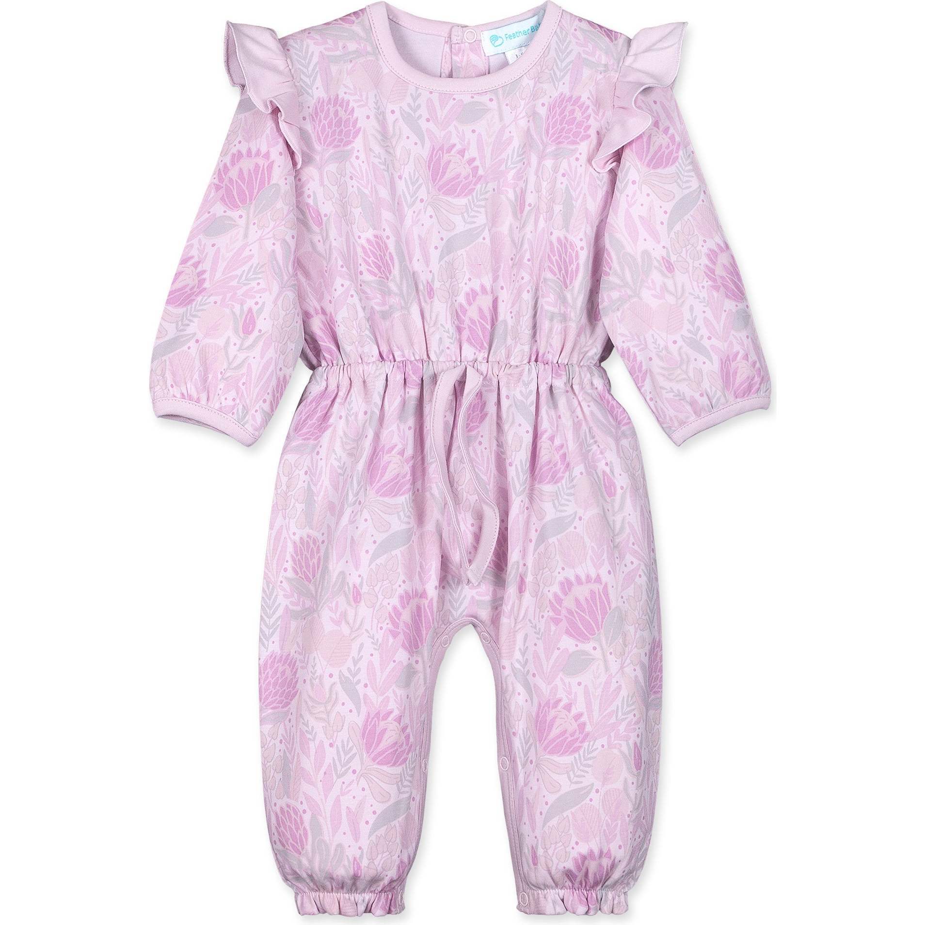 Waist-Tie Romper, Layla on Pink - Rompers - 1