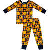 Jack-O'-Lantern Halloween Bamboo Pajama Set, Orange - Pajamas - 1 - thumbnail