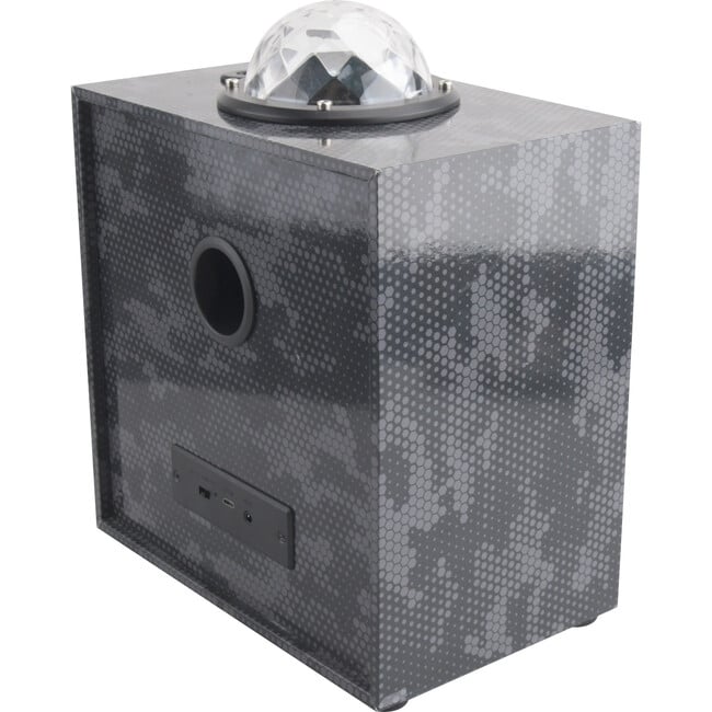 Bluetooth Stereo Speaker With Laser Light Show, Black Camo - Tech Toys - 4