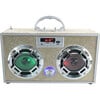 Bluetooth Fm Radio W LED Speakers, Gold Bling Boombox - Tech Toys - 3