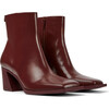 Women's Karole Ankle Boots, Burgundy - Booties - 2