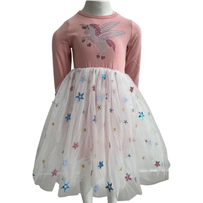 Unicorn & Stars Tutu Dress, Pink