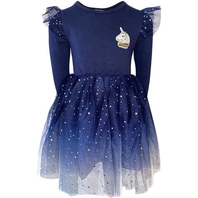 Unicorn Stardust Tutu Dress, Navy