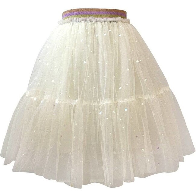 Spin and Dream Sparkle Midi Skirt, White - Skirts - 1