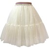 Spin and Dream Sparkle Midi Skirt, White - Skirts - 1 - thumbnail