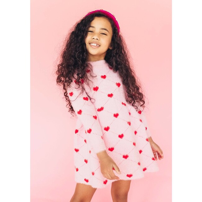 Lola + The Boys Mia Pink Fringe Dress, 14