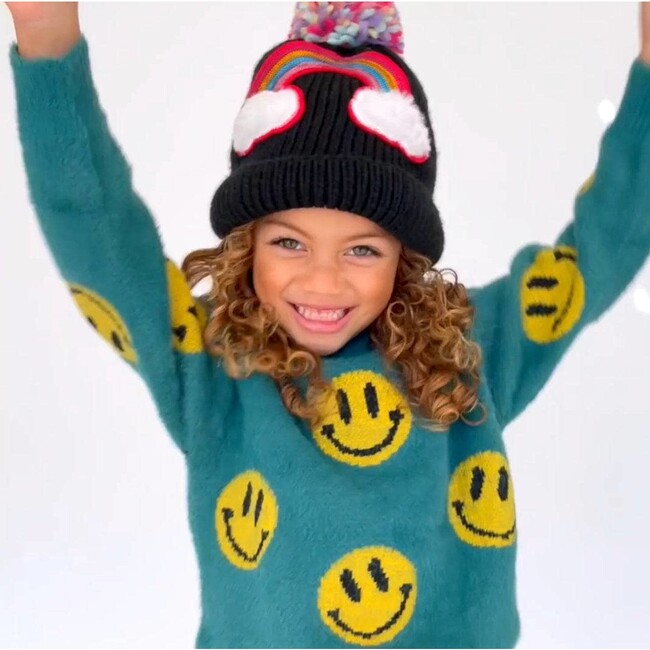 Unlimited Yellow Smiles Sweater, Green