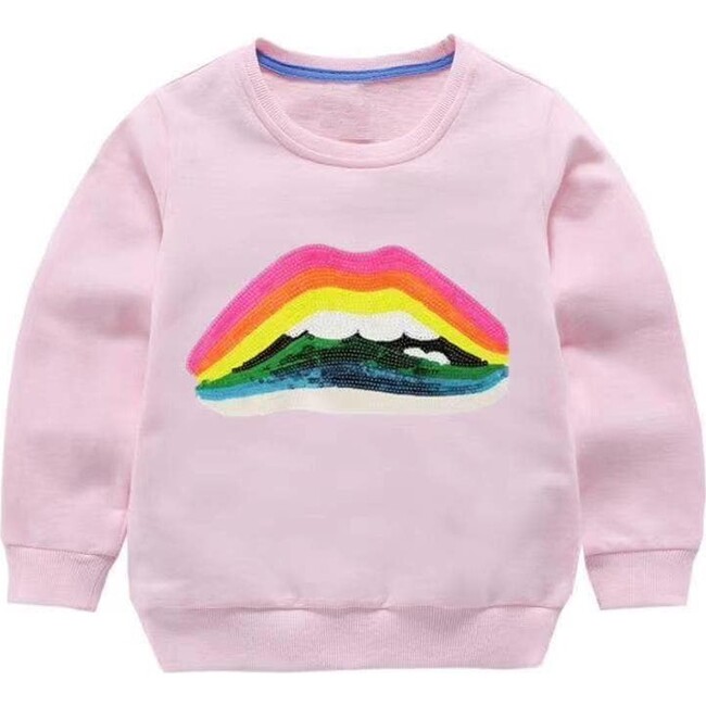 Rainbow Bite Sweatshirt, Pink
