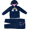 Rainbow Beaded Velvet Track Set, Black - Mixed Apparel Set - 1 - thumbnail
