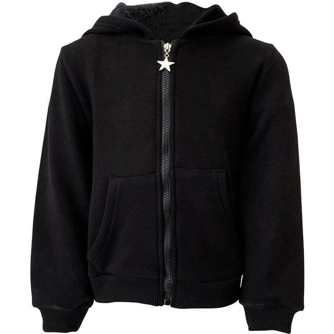 Wanderlust Crystal Unicorn Hoodie, Black - Jackets - 4