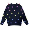 Pom Pom Sweater, Navy - Sweatshirts - 1 - thumbnail