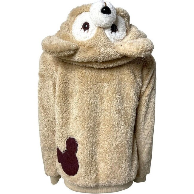 Plush Brown Bear Jacket, Brown - Jackets - 3