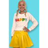 Happy Crystal Sweatshirt, White - Sweatshirts - 2