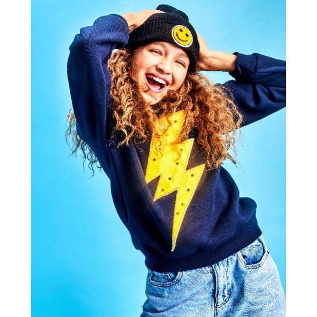 Navy Bolt Crewneck, Navy - Sweatshirts - 3