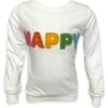 Happy Crystal Sweatshirt, White - Sweatshirts - 3