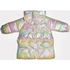 Iridescent Unicorn Puffer Coat, White - Coats - 5