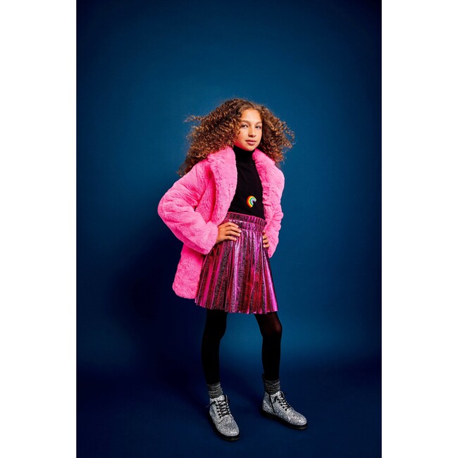 Hot Pink Faux Fur Coat, Pink - Lola + The Boys Outerwear | Maisonette