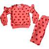 Strawberry Ruffle Joggers Set, Pink - Mixed Apparel Set - 1 - thumbnail