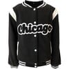 Chicago Varsity Bomber Jacket, Black - Jackets - 1 - thumbnail