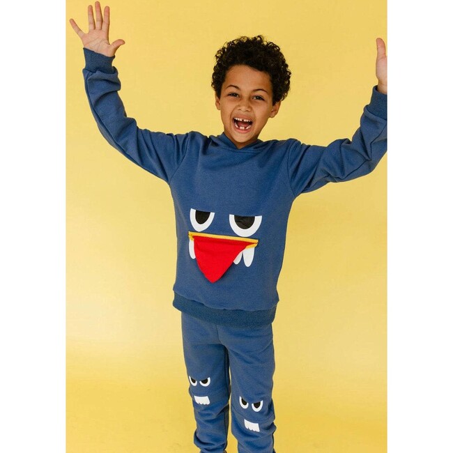 Friendly Monster Jogger Set, Blue - Mixed Apparel Set - 4