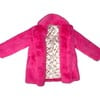 Hot Pink Faux Fur Coat, Pink - Faux Fur Coats - 4