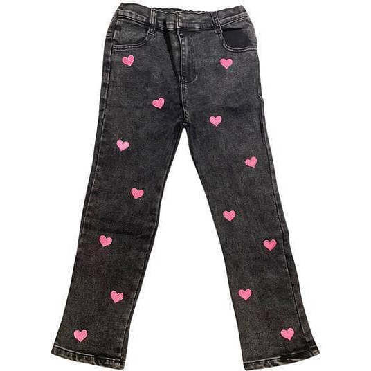 All Over Heart Jeans, Black