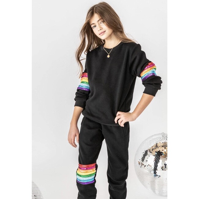 Black Rainbow Sequin Set, Black - Mixed Apparel Set - 4