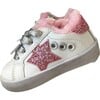 Paris Pink Fur Star Girl Sneaker, White - Sneakers - 2