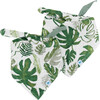 Cotton Muslin Reversible Bandana Bib 2 Pack - Tropical Leaf - Bibs - 1 - thumbnail