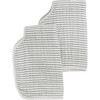 Cotton Muslin Burp Cloth 2 Pack - Grey Stripe - Burp Cloths - 3