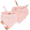 Cotton Muslin Reversible Bandana Bib 2 Pack - Watercolor Roses - Bibs - 3