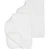 Cotton Muslin Burp Cloth 2 Pack - White - Burp Cloths - 4