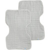 Cotton Muslin Burp Cloth 2 Pack - Grey Stripe - Burp Cloths - 4