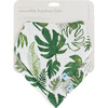 Cotton Muslin Reversible Bandana Bib 2 Pack - Tropical Leaf - Bibs - 5